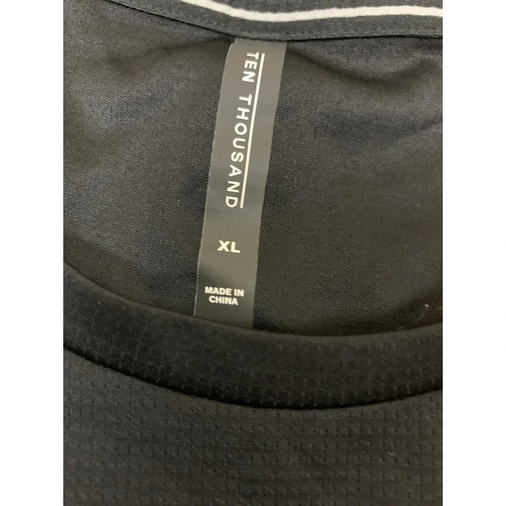 Ten Thousand Lightweight Black Performance Training Athletic T Shirt XL